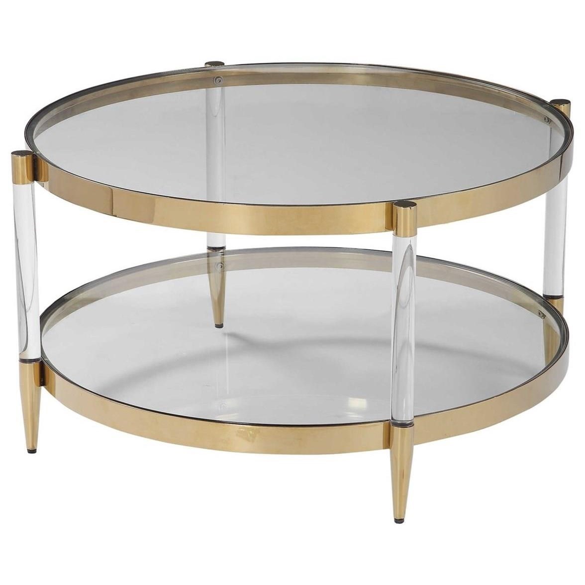 Uttermost Accent Furniture Occasional Tables Kellen Glass Coffee Table Mueller Furniture